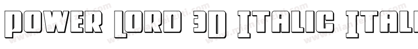 Power Lord 3D Italic Italic字体转换